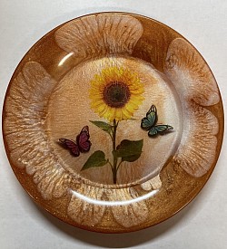 Sunflower and Butterflies dish.