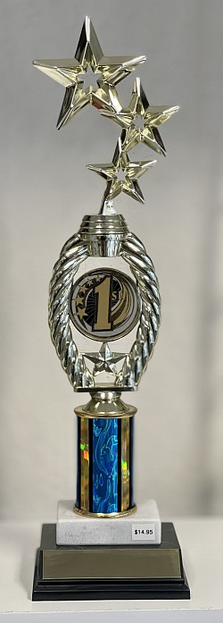 Trophies from other categories can be made with basketball figures or mylars.