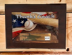 BASEBALL coach plaque 1 6x8 $15.00 special with team order