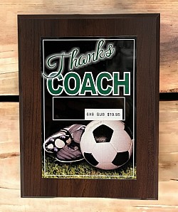 SOCCER coach plaque 1 $15.00 special with team order