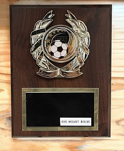 SOCCER coach plaque 2 6x8 $15.00 special with team order